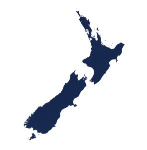 Minimalist New Zealand Map Silhouette